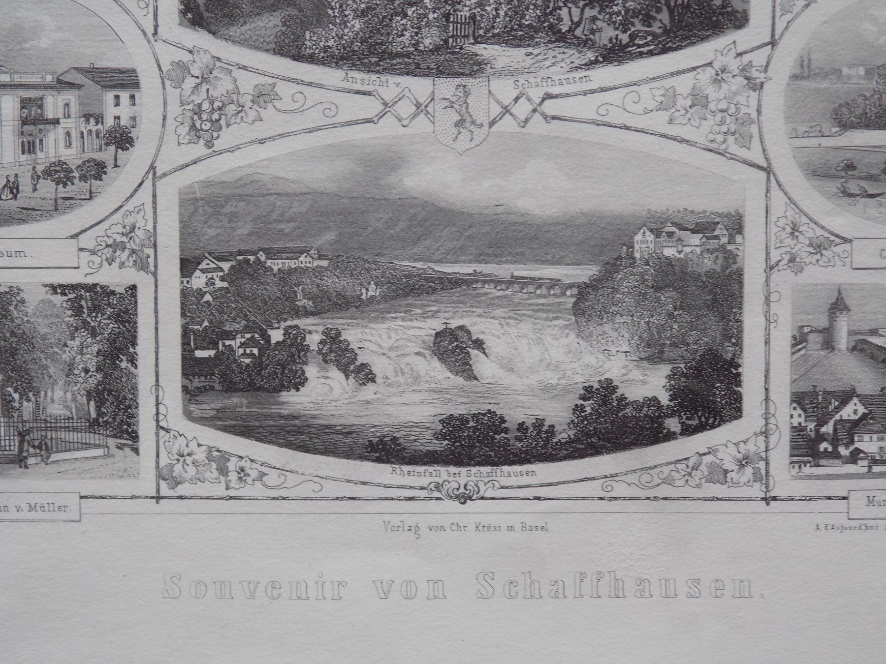Incisioni: Souvenirblatt Schaffhausen – Usato da Risch venduto da Antikfee 1