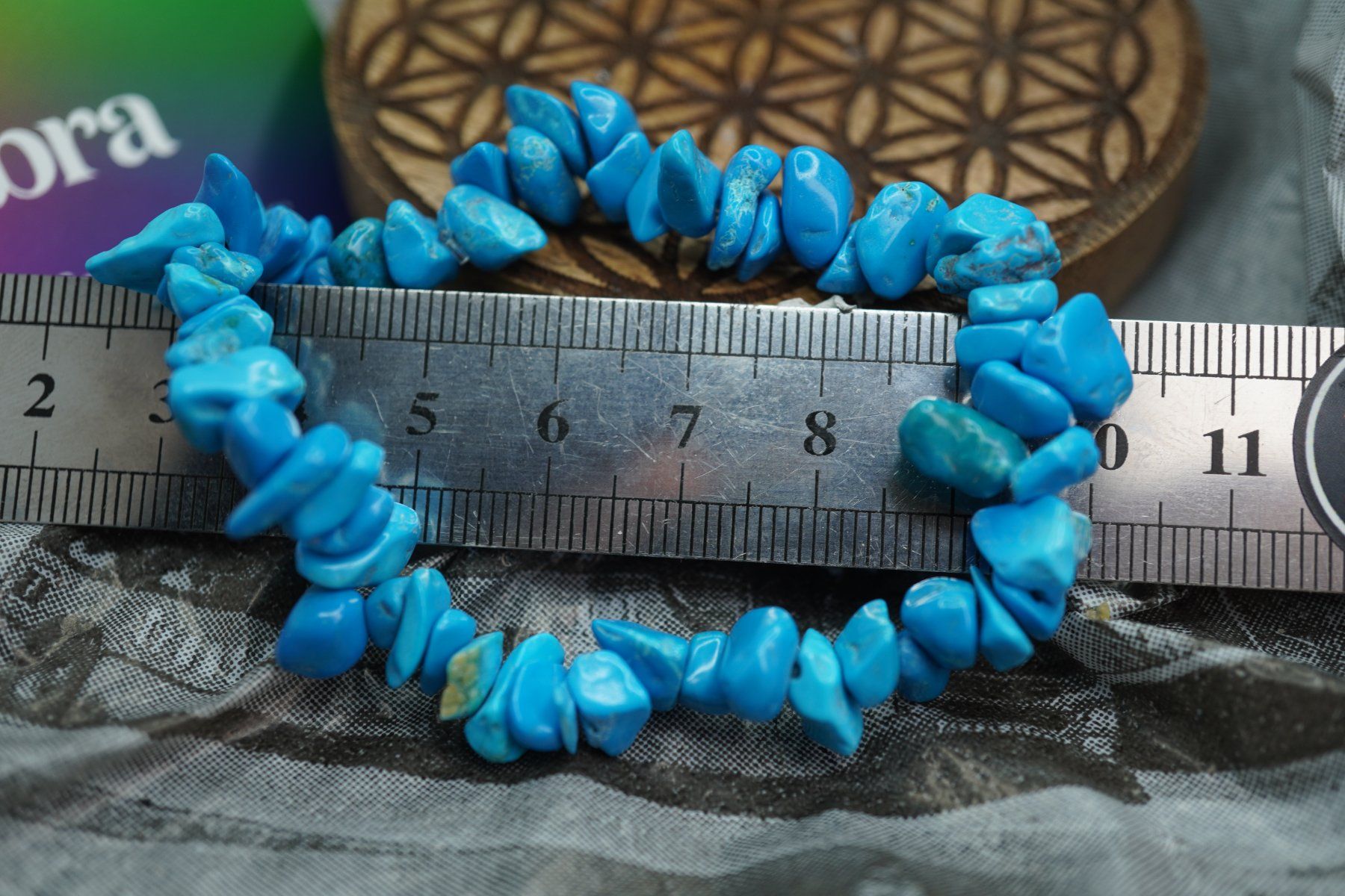 Minerali & Pietre curative: Türkenit blau   Splitter elastisches Armband  Ab 1.- – Nuovo e nell'imballaggio originale da Eschenbach SG venduto da topstone 2