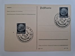 Deutsches Reich Postkarte Briefmarke 1938