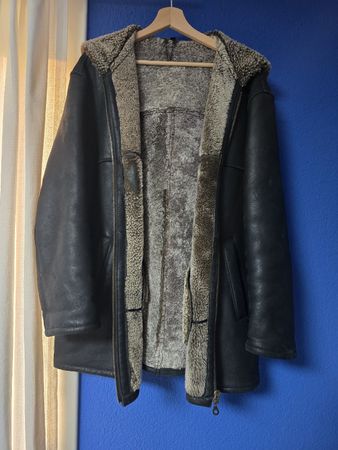 Lederjacke aus echtem Shearling-Leder, sehr warm! Lamm