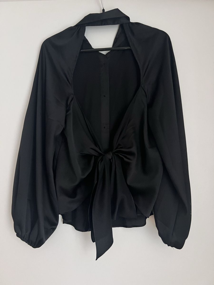 Asos Camicette: ASOS Schwarze Satinbluse mit Schleife Gr. 38 – Usato da Zürich venduto da lexi_alex 3