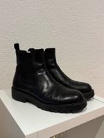 Schwarze Frauen Lederstiefeletten, Top Zustand, Grösse 38