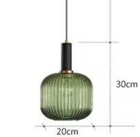 Lampe suspendue en pierre de verre coloré de style  rétro