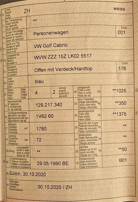 VW Automobili: Golf 1 Cabrio zu verkaufen – Usato da Hausen am Albis venduto da David_92 3