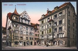 Luzern, Abendstimmung am Hirschenplatz