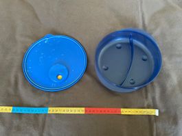 Mikrowelle Behälter, blau, Tupperware, 20x5.8 cm,2-teilig