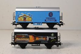 Löwenbräu und Schönbruch zwei Stück Bierwagen Märklin H0/AC
