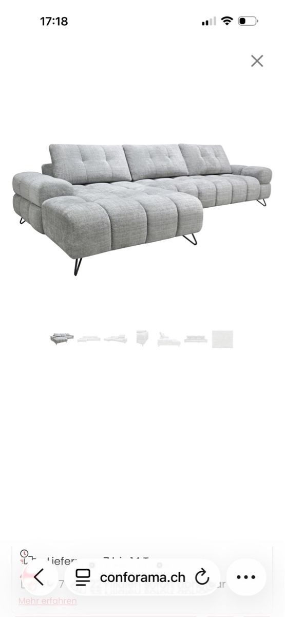 Conforama Sofas: Ecksofa FARO, grau von Conforama – Neu (gemäss Beschreibung) aus Ottenbach von Tucho10 1