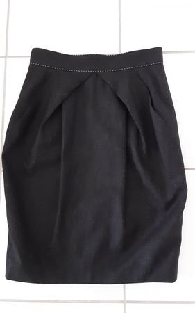 Paule Ka jupe, S, laine vierge, excellent état, noire