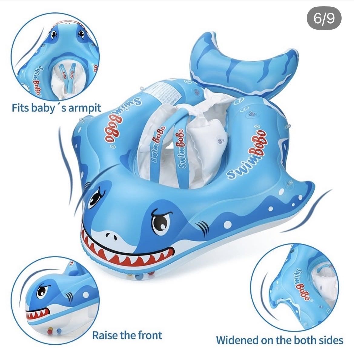 Schwimmringe: Baby Shark Inflatable Pool Float with Canopy – Gebraucht aus Mellingen von JoanOs 2