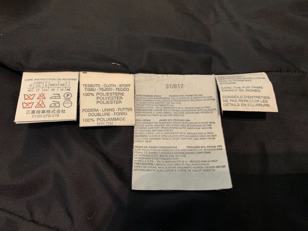 Manteau d #39 hiver femme noir en duvet Marella taille 42 (D #39 occasion) à