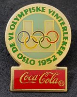 V394 Pin Coca Cola Olympic Games Olympiade - Oslo 1952