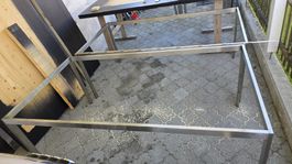 Tischgestell aus Edelstahl, 70x95x180cm, Top!
