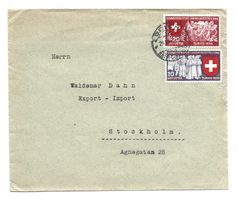 Brief 22.VI.39 mit Marken Landesausstellung Nr. 219 +218