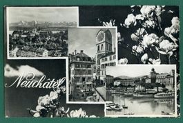 Neuchâtel, 3 Images, 1950, gelaufen