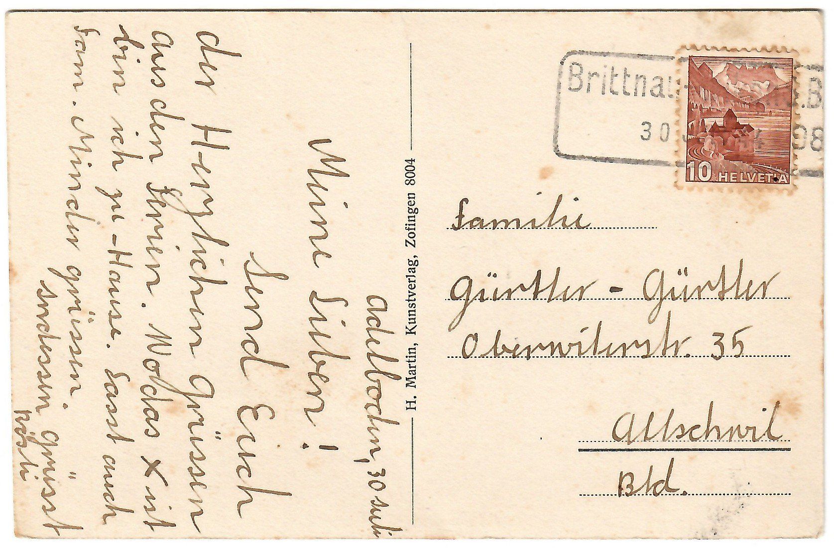 Cartoline postali: Ansichtskarte   Adelboden   (Kt. Luzern) – Usato da Kerns venduto da etma3 1