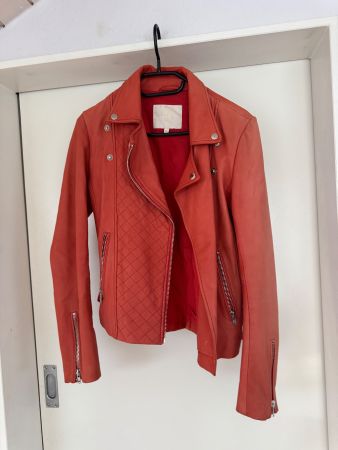 Maje Women's Leather Biker Jacket - Size S - Autumn Look