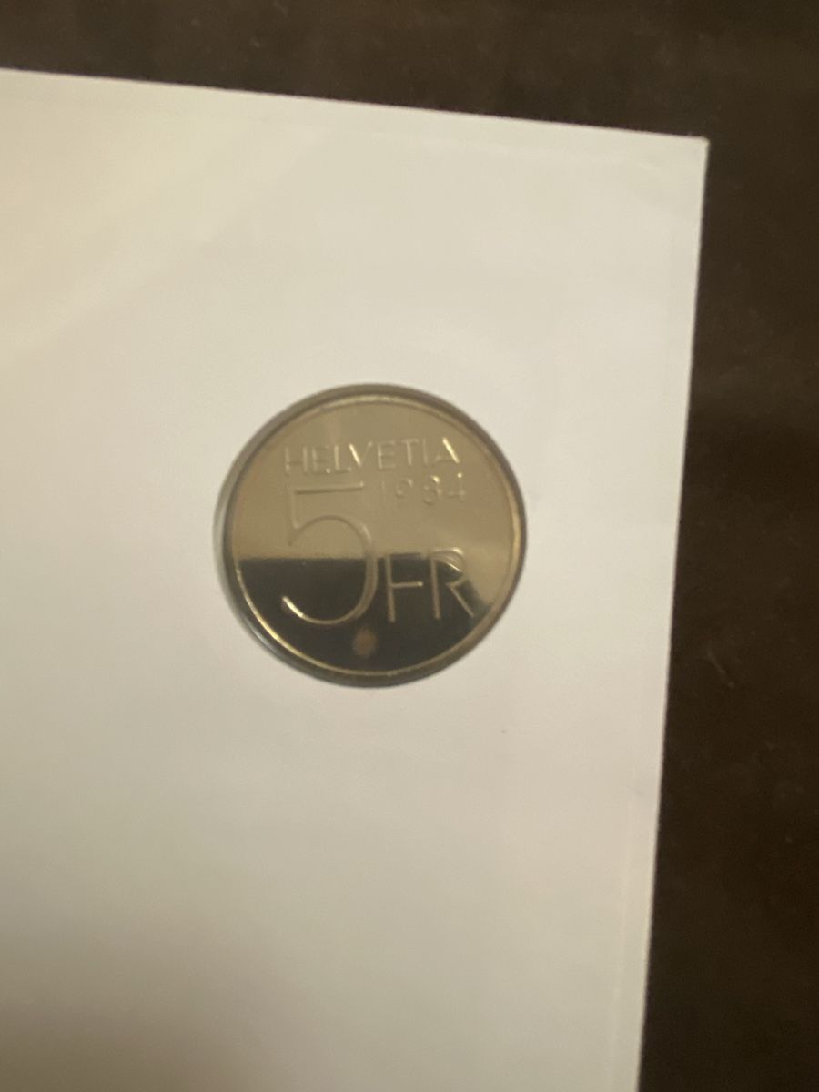 Alle Münzen: Numisbrief Fr 5 Piccard 1984 – Neu (gemäss Beschreibung) aus Muralto von Alex1912 2