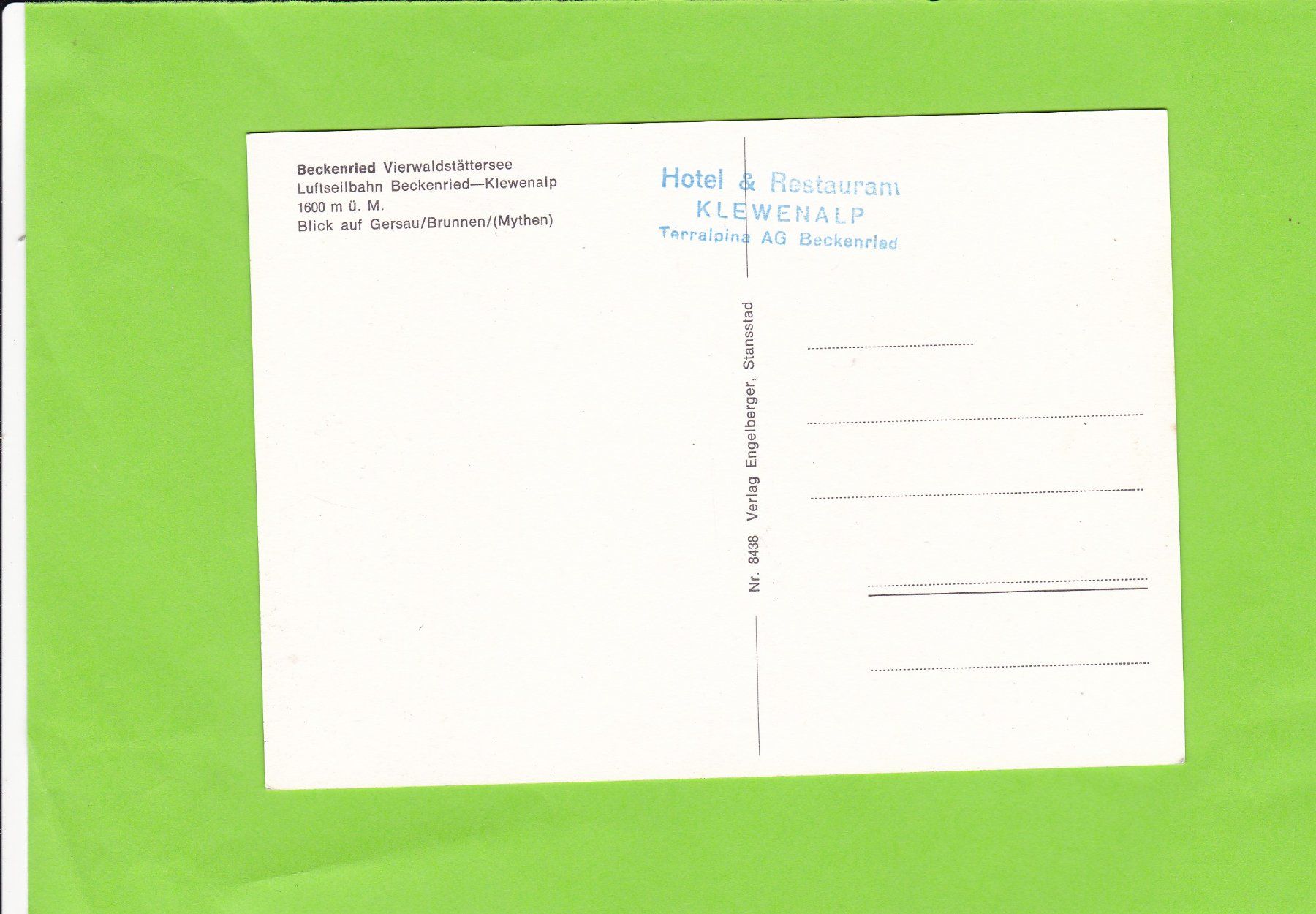 Cartes postales: Luftseilbahn in Beckenried – D'occasion à St. Peterzell par neckertal 1