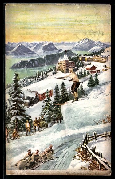 Cartoline postali: Rigi-Kaltbad, Verschneite Winterlandscha – Usato da Berlin venduto da bartko-reher