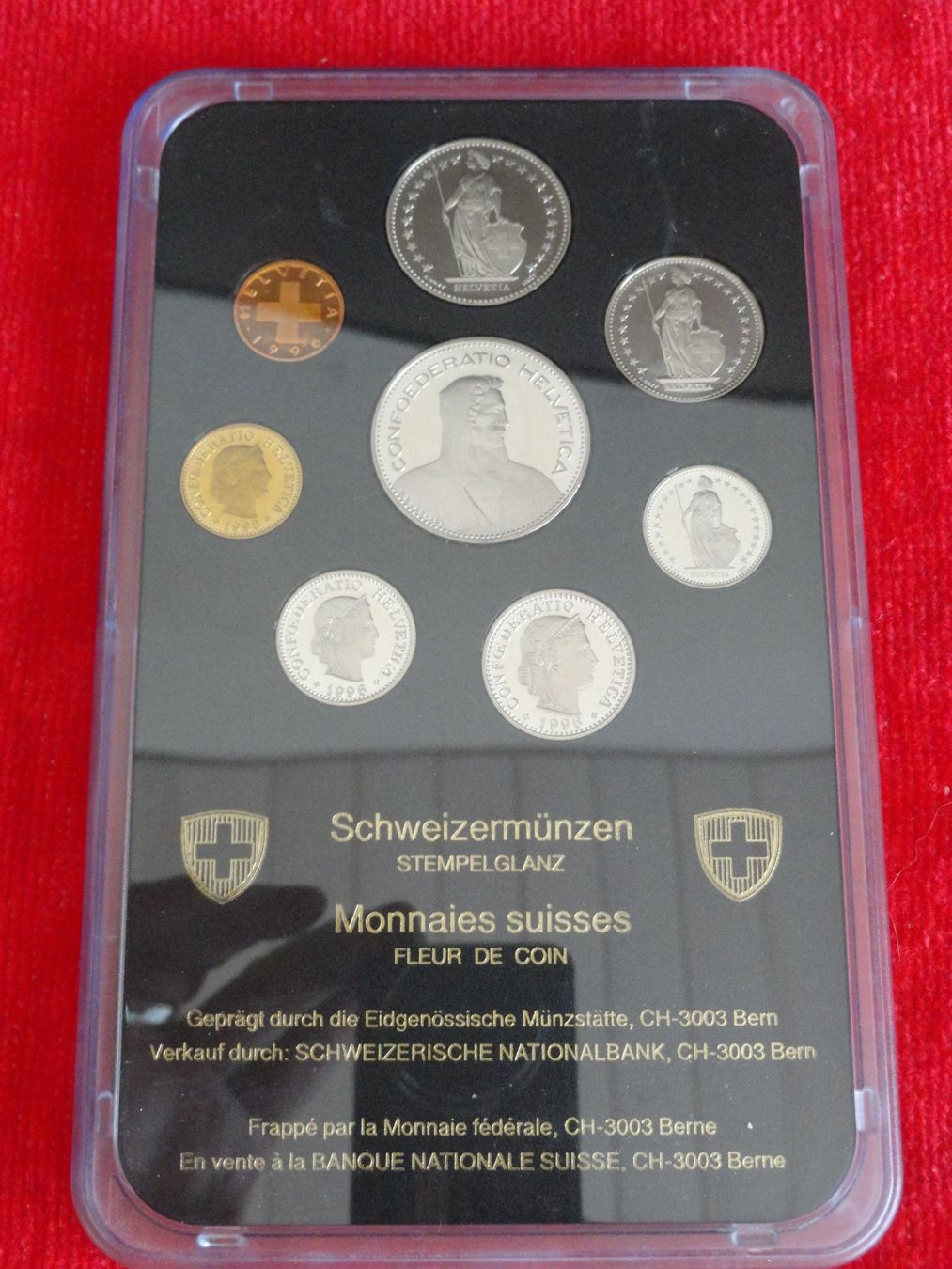 Toutes les monnaies: SCHWEIZER MÜNZSATZ IM STEMPELGLANZ 1996 – Neuf (Voir description) à Gerlafingen par Shiva_74 3