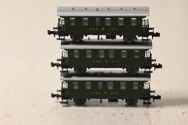 SBB Nostalgiewagen Roco Spur N ohne OVP,3 Stk ,1Puffer fehlt