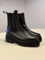 & Other Stories Chelsea Boots – Leder Schwarz – Plateau – Gr
