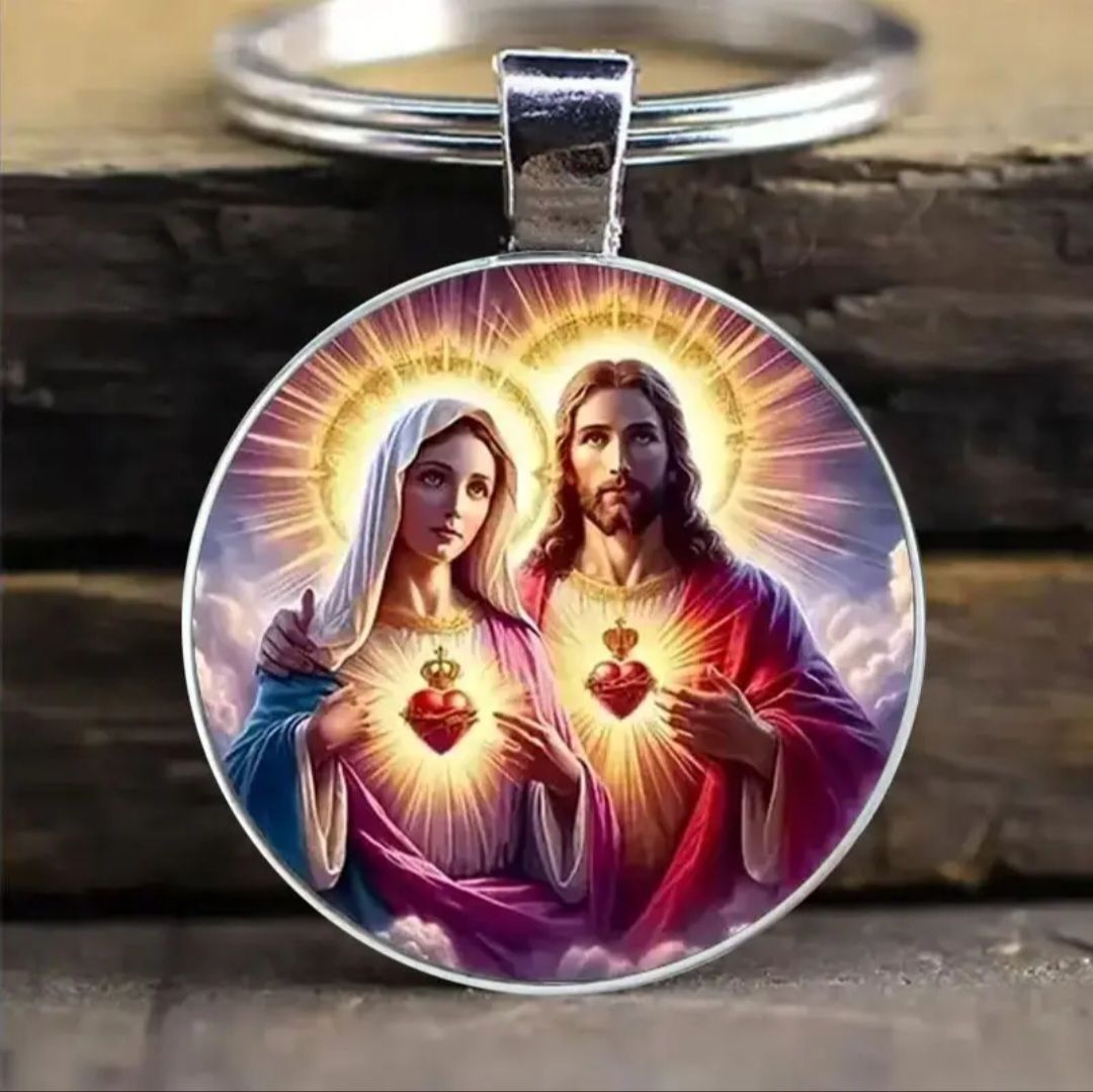 Portachiavi: Porte-clés Jésus et Marie – Nuovo e nell'imballaggio originale da Puidoux venduto da mic_c2fh
