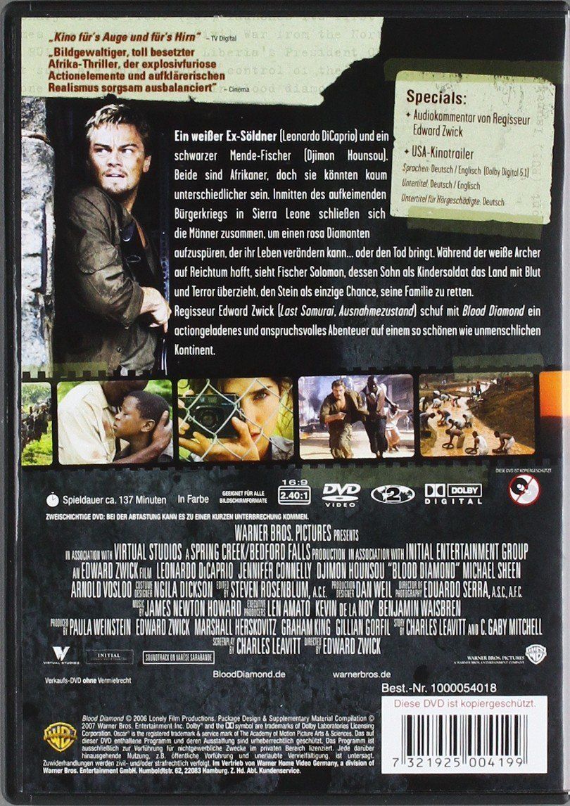 Tutti i DVDs: DVD  Blood Diamond – Usato da Heimberg venduto da Rockenrol 1