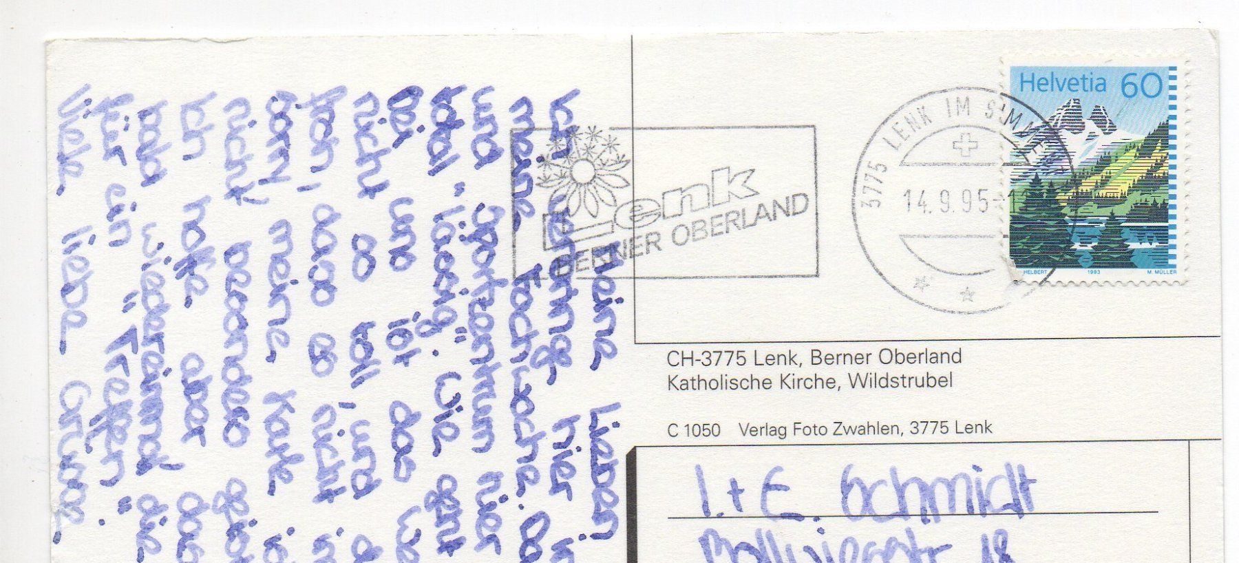 Cartoline postali: LENK Katholische Kirche – Usato da Jona venduto da philajona 1