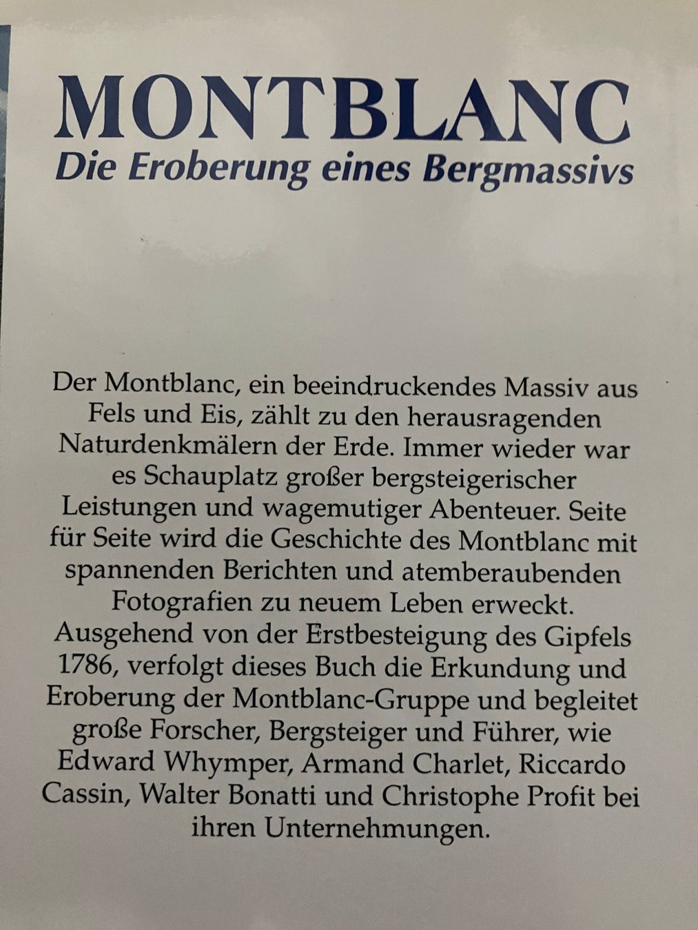 Libri: Mont Blanc, Fachbuch Bergsteigen – Usato da Riedholz venduto da mastercom 2