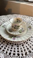 Kaffeegedeck 3-teilig Royal China mit Rosenmuster Zustand gu