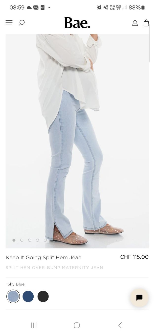 Jeans: Umstands Jeans flared, hellblau (neu) – Nuovo e nell'imballaggio originale da Widnau venduto da niccli 1