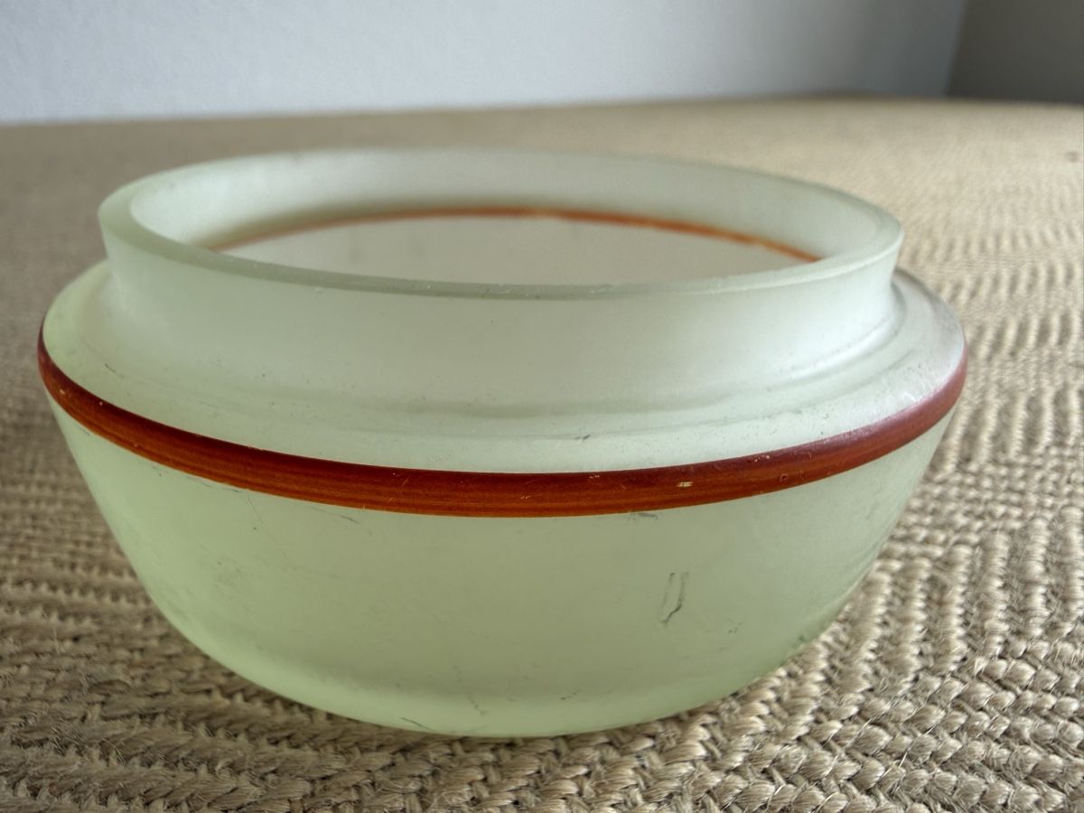 Zuccheriere: Schöne antike Glasdose JUGENDSTIL handbemalt – Usato da Konolfingen venduto da petzipetz 2
