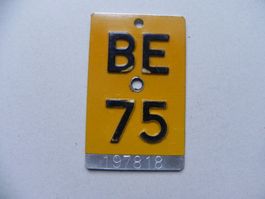 Mofanummer Mofa Nummer BE 75 Bern 1975 Töffli Geschenk
