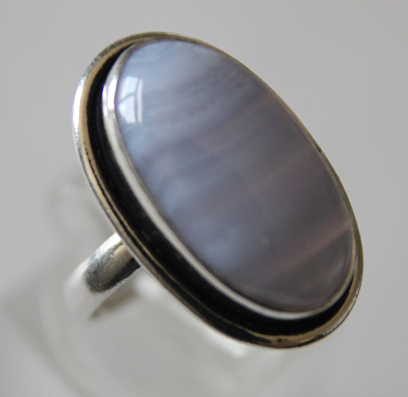 Anelli: Neu: Chalcedon Ring Schmuck Grösse 56 /16 – Nuovo (secondo la descrizione) da Matten b. Interl venduto da EdelsteineInterlaken 3