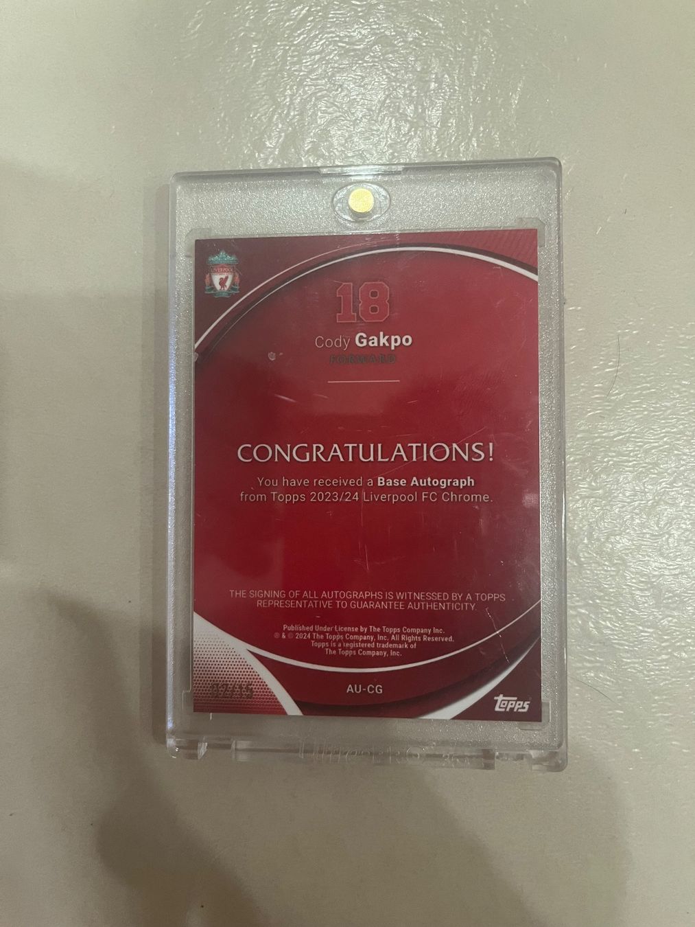Topps Sammelbilder & Trading cards: Cody Gakpo /15 autograph – Gebraucht aus Balzers von jos_6r9r 1