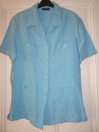 Veste chemise d'été turquoise «Your 6th Sense», taille 42.