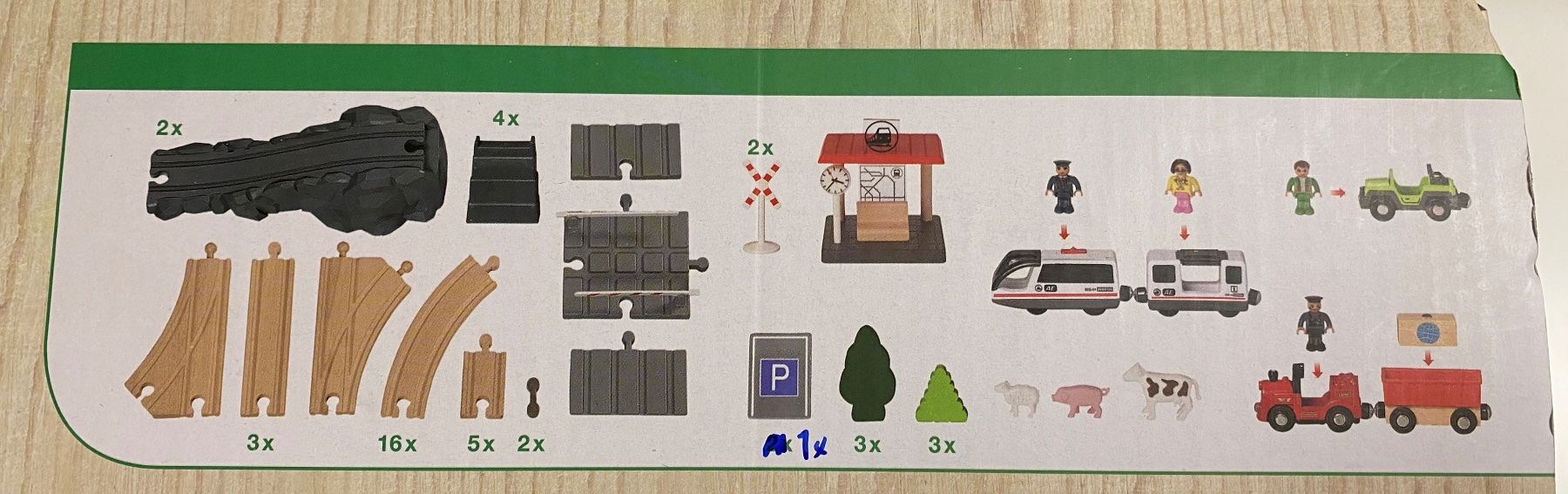Spielzeuge: Holzeisenbahn mit Selbstfahrender Batterie-Lok – Neu (gemäss Beschreibung) aus Dussnang von trooper479 2