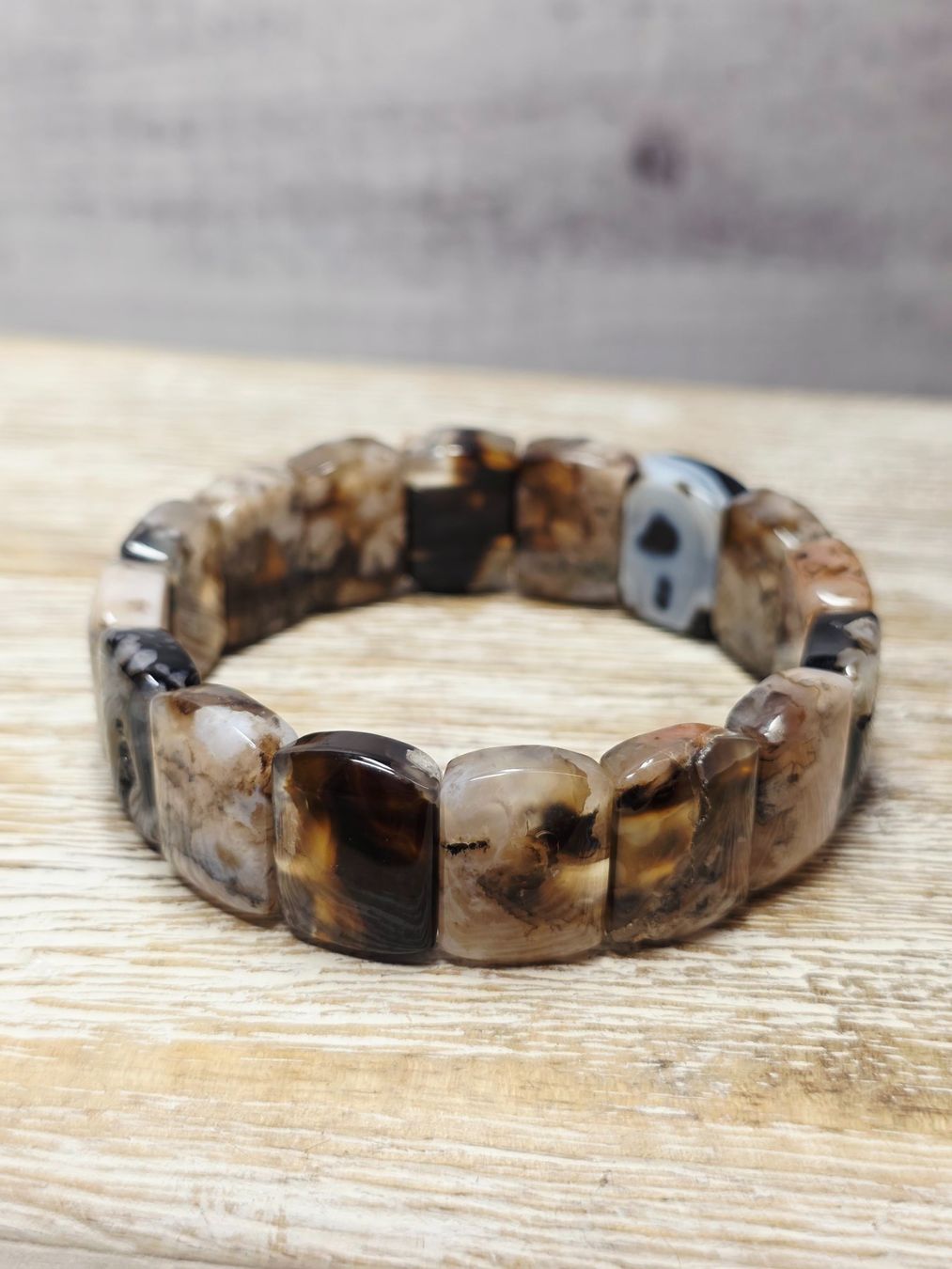 Mineralien & Heilsteine: Schwarzes Cherry Achat Bangle Armband – Neu und originalverpackt aus Matzingen von Shay_Crystalz 2