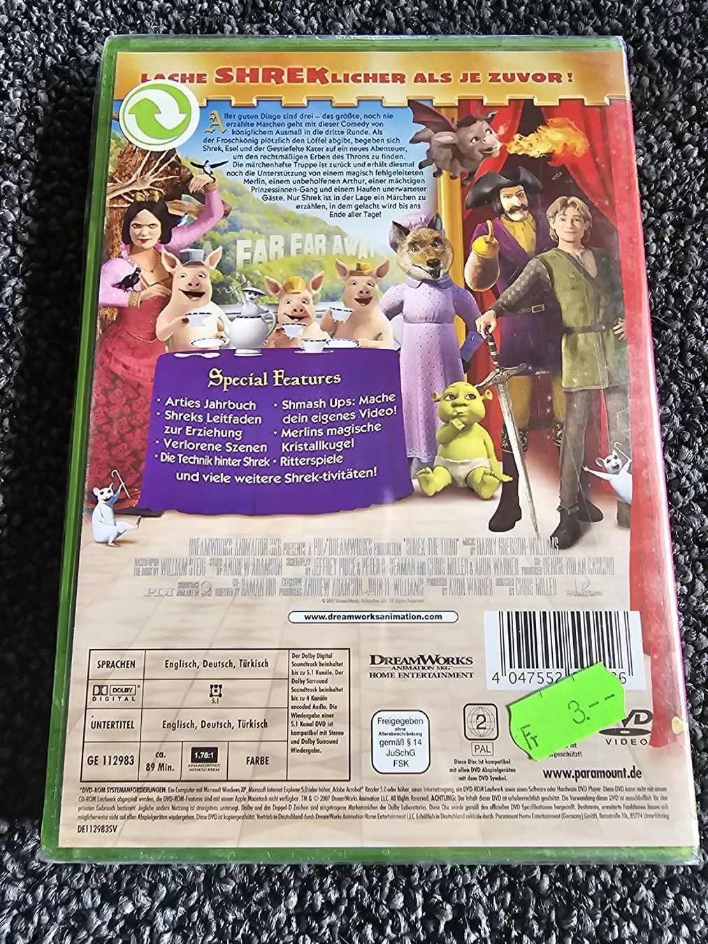 Tutti i DVDs: Shrek der Dritte - DVD Neuverpackt – Nuovo e nell'imballaggio originale da Ruswil venduto da jan_bxl5 1