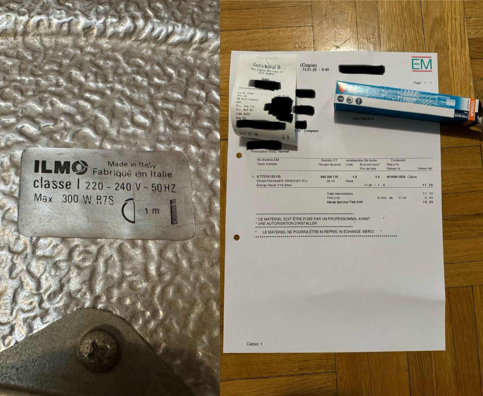 Lampade: Relux Milano - Lampe halogène articulée – Usato da Genève venduto da Reveur 8