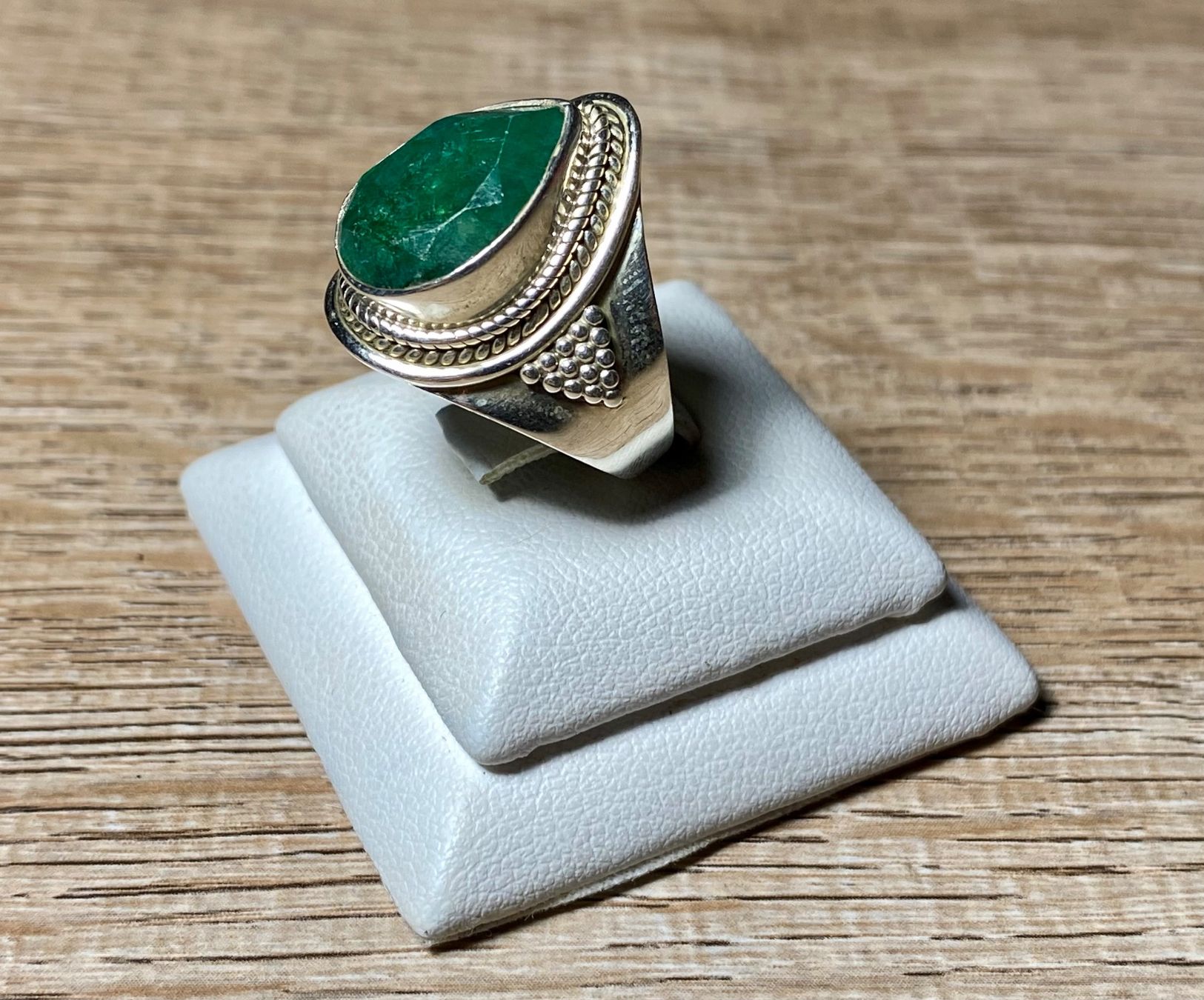Anelli: Orientalischer Silber 925 Ring mit natürlichem Smaragd – Nuovo e nell'imballaggio originale da Laax venduto da Kiki_Kingdom3 7