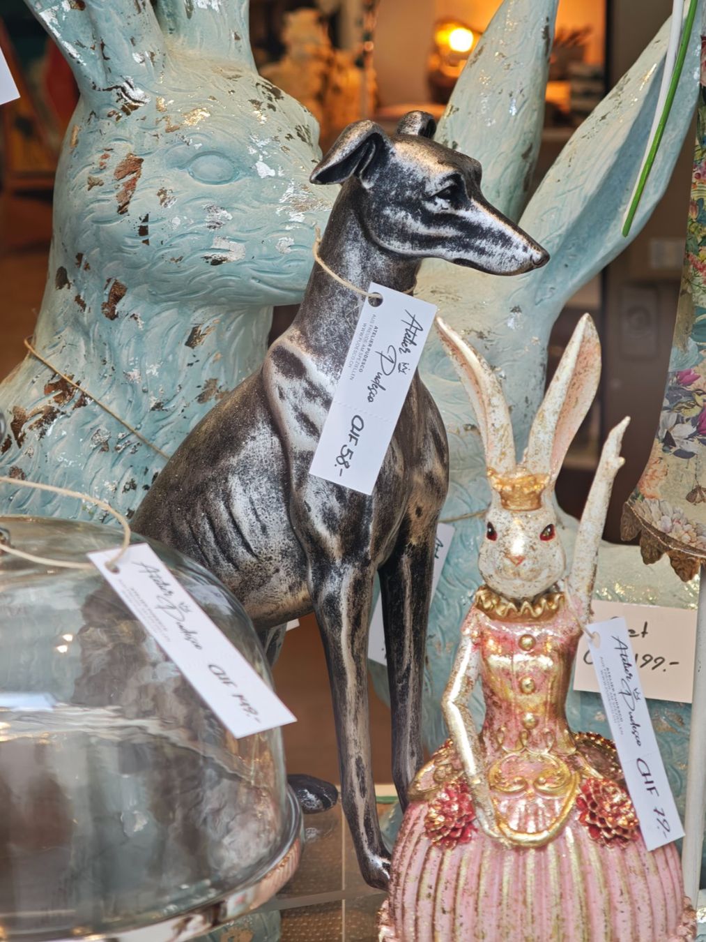 Statuette: Windhund Silber Antik Optik – Nuovo e nell'imballaggio originale da Schaffhausen venduto da AtelierPudesco 5