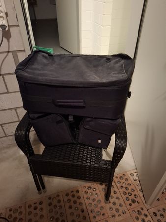 Satteltaschen-Set Schwarz fürs Fahrrad 