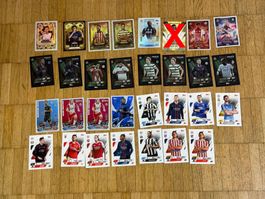 30 verschiedene Topps Match Attax Karten