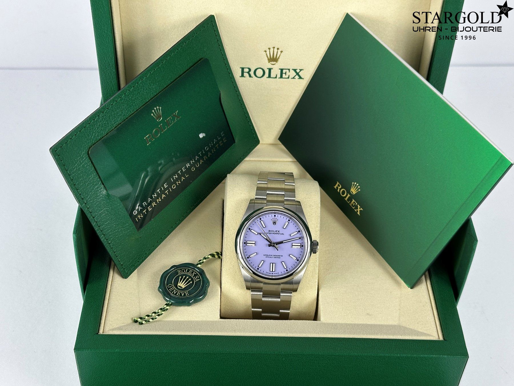 Rolex Uhren: Rolex Oyster Perpetual 41 Lavender - 134300 – Neu (gemäss Beschreibung) aus Zürich von Stargold-Uhren 8