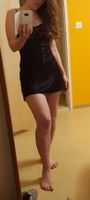 Schwarzes Seidenkleid mit Häkelspitze – Grösse 36