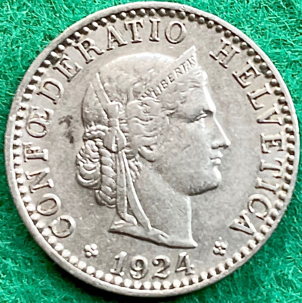 Tutti le monete: Pièce de 20 ct suisse 1924 – Usato da Plan-les-Ouates venduto da gab_cgf6