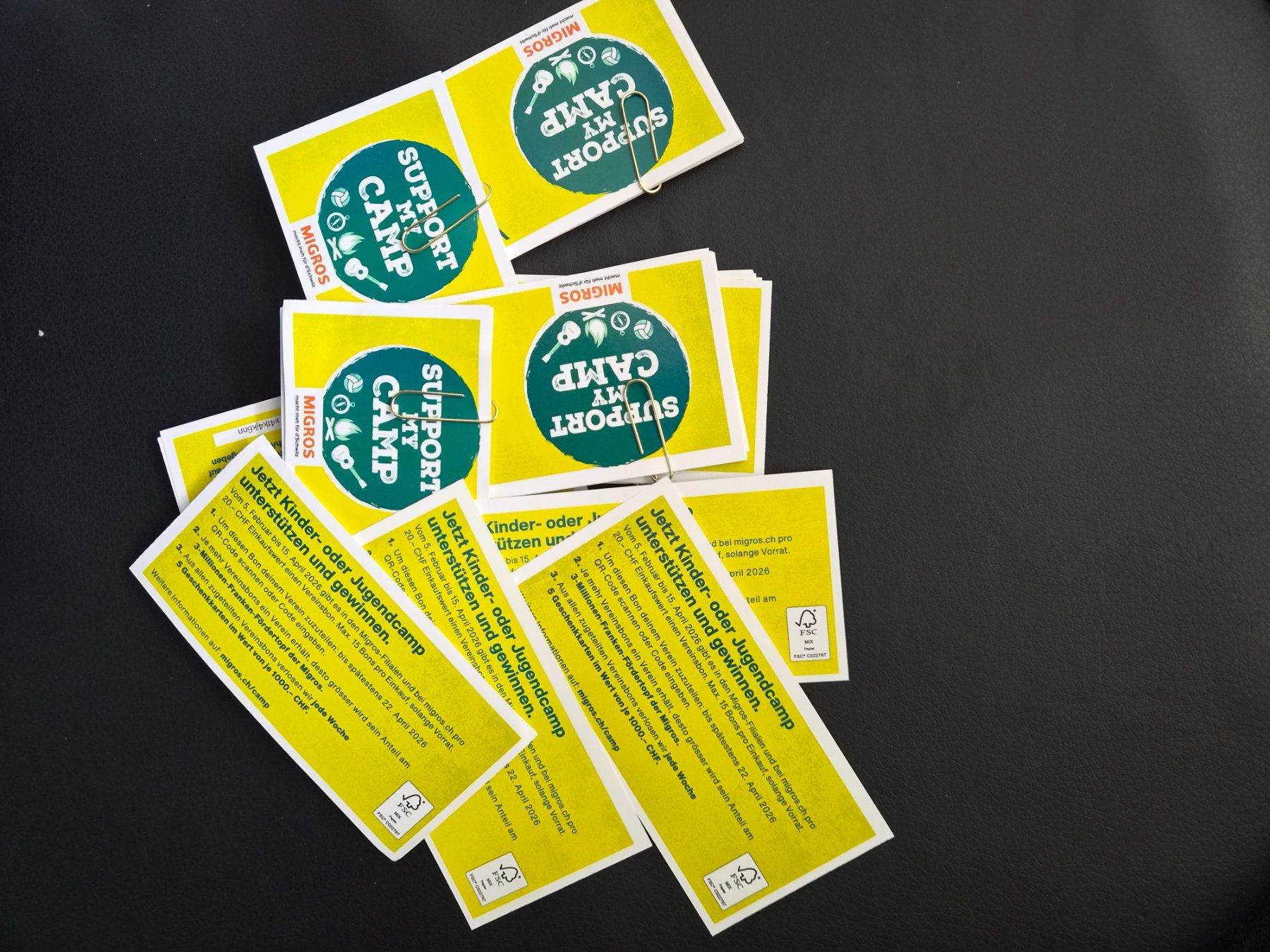Migros Sammelmarken & -punkte: 40 Migros Support My Camp Bons,jetzt Verein unterstützen! – Neu und originalverpackt aus Zürich von Citalo
